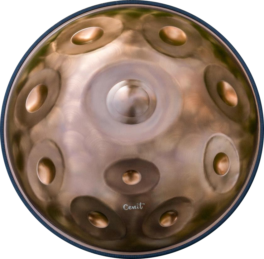 Handpan calidad artesanal fabricado en madrid en tonos marrones